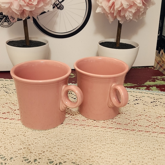 Fiestaware Pink Mugs - Picture 2 of 5